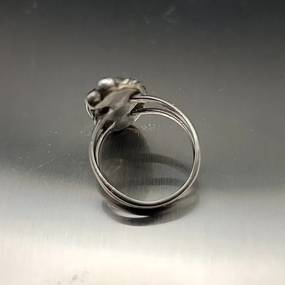 5g Vtg Native American Old Pawn Turquoise And Sterling Silver Size 7 Ladies Ring - Picture 16 of 16